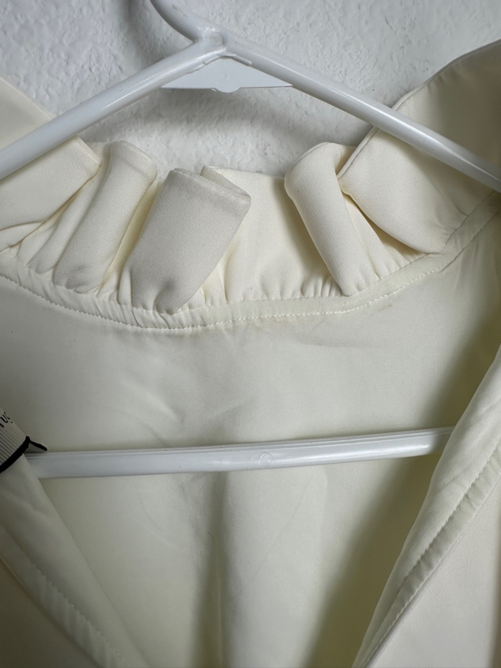 Pomander Place white Daphne Dress Tuckernuck sz Small Long Sleeve Ruffle Collar - Picture 15 of 16